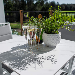 best-outdoor-furniture-Shelby Lennox - 5pce (80x80) - Outdoor Bistro Set - Outdoor Dining Set #color_WHITE