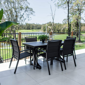 best-outdoor-furniture-Shelby Malibu - 7pce (150x80) - Outdoor Dining Set #color_BLACK