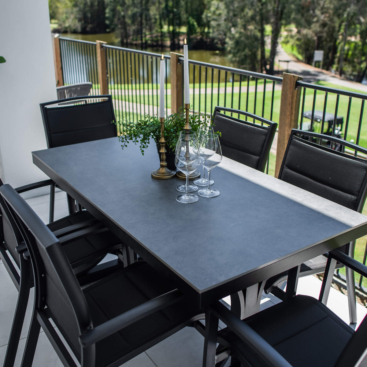 best-outdoor-furniture-Shelby Malibu - 7pce (150x80) - Outdoor Dining Set #color_BLACK