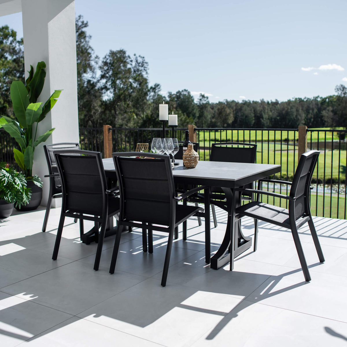 best-outdoor-furniture-Shelby Malibu - 7pce (180x100) - Outdoor Dining Set #color_BLACK