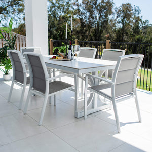 best-outdoor-furniture-Shelby Malibu - 7pce (180x100) - Outdoor Dining Set #color_WHITE