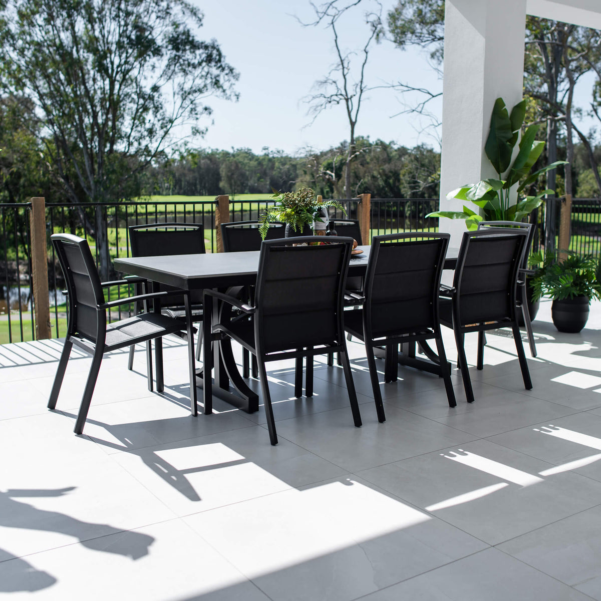 best-outdoor-furniture-Shelby Malibu - 9pce (215x100) - Outdoor Dining Set #color_BLACK