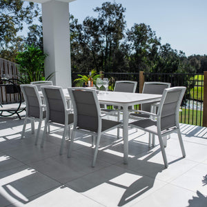 best-outdoor-furniture-Shelby York - 9pce (220x100) - Outdoor Dining Set Set #color_WHITE-GREY