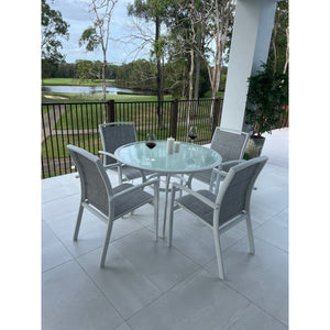 best-outdoor-furniture-Shelby/Coventry 105cm - 5pce Outdoor Dining Set White/Grey