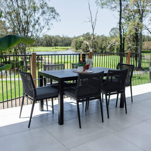 best-outdoor-furniture-Vienna Rope Aria - 7pce (150x80) - Outdoor Dining Set #color_BLACK
