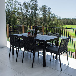best-outdoor-furniture-Vienna Rope Aria - 7pce (150x80) - Outdoor Dining Set #color_BLACK