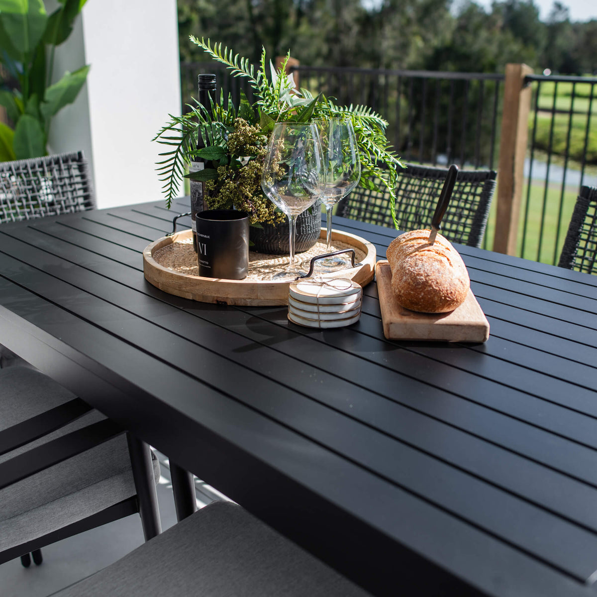 best-outdoor-furniture-Vienna Rope Aria - 7pce (150x80) - Outdoor Dining Set #color_BLACK