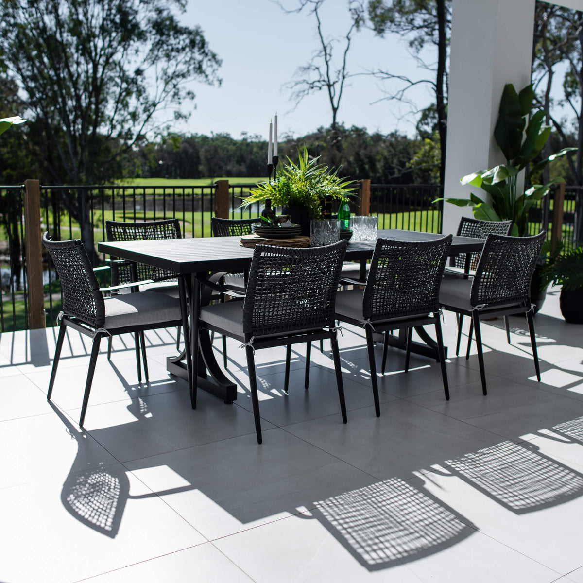 best-outdoor-furniture-Vienna Rope Bergen - 9pce (220x100) - Outdoor Dining Set #color_BLACK