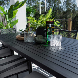 best-outdoor-furniture-Vienna Rope Bergen - 9pce (220x100) - Outdoor Dining Set #color_BLACK