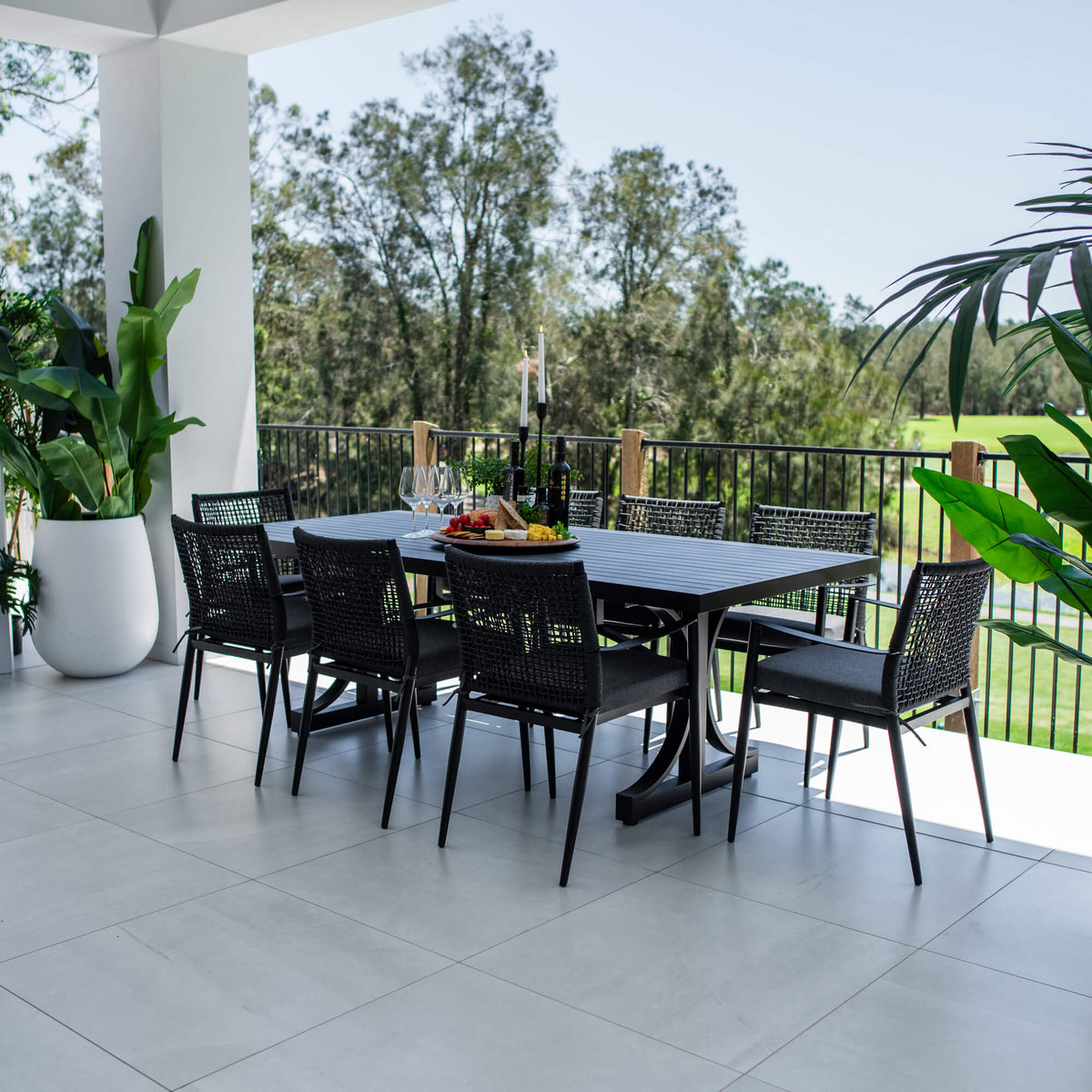 best-outdoor-furniture-Vienna Rope Bergen - 9pce (220x100) - Outdoor Dining Set