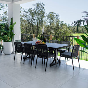 best-outdoor-furniture-Vienna Rope Bergen - 9pce (220x100) - Outdoor Dining Set