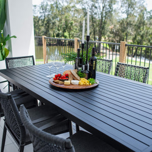 best-outdoor-furniture-Vienna Rope Bergen - 9pce (220x100) - Outdoor Dining Set