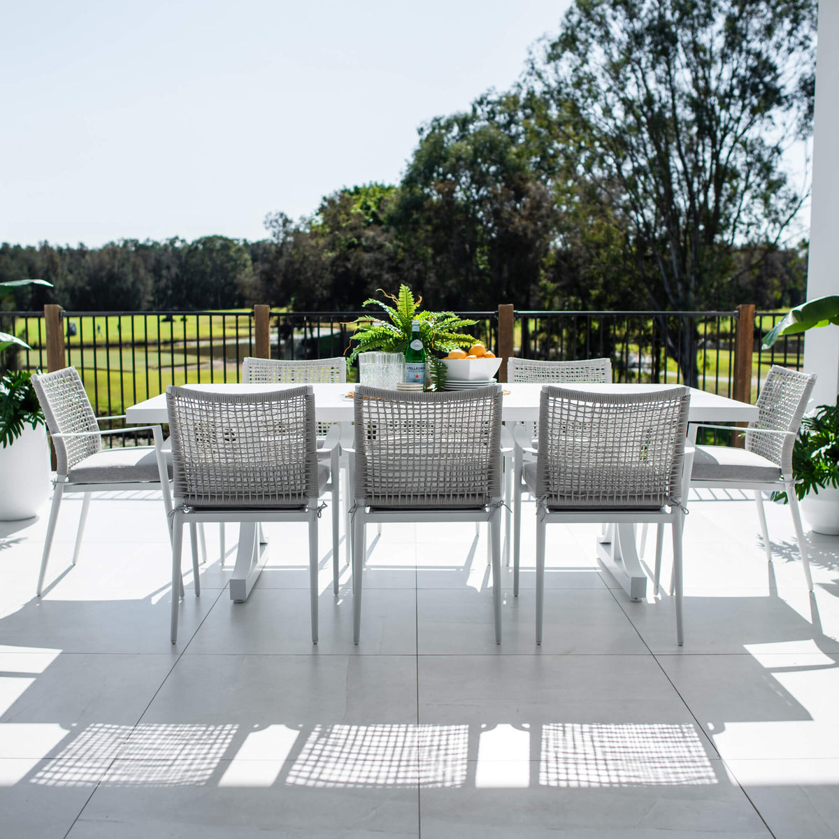 best-outdoor-furniture-Vienna Rope Bergen - 9pce (220x100) - Outdoor Dining Set #color_WHITE