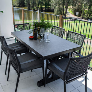 best-outdoor-furniture-Vienna Rope Chester Moon - 7pce (150x80) - Outdoor Dining Set #color_BLACK