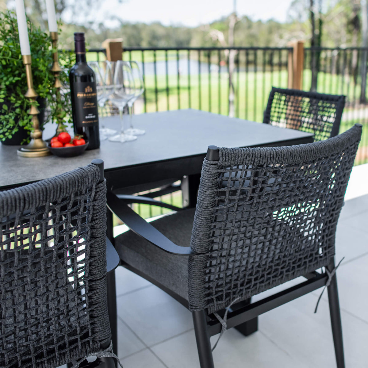 best-outdoor-furniture-Vienna Rope Chester Moon - 7pce (150x80) - Outdoor Dining Set #color_BLACK