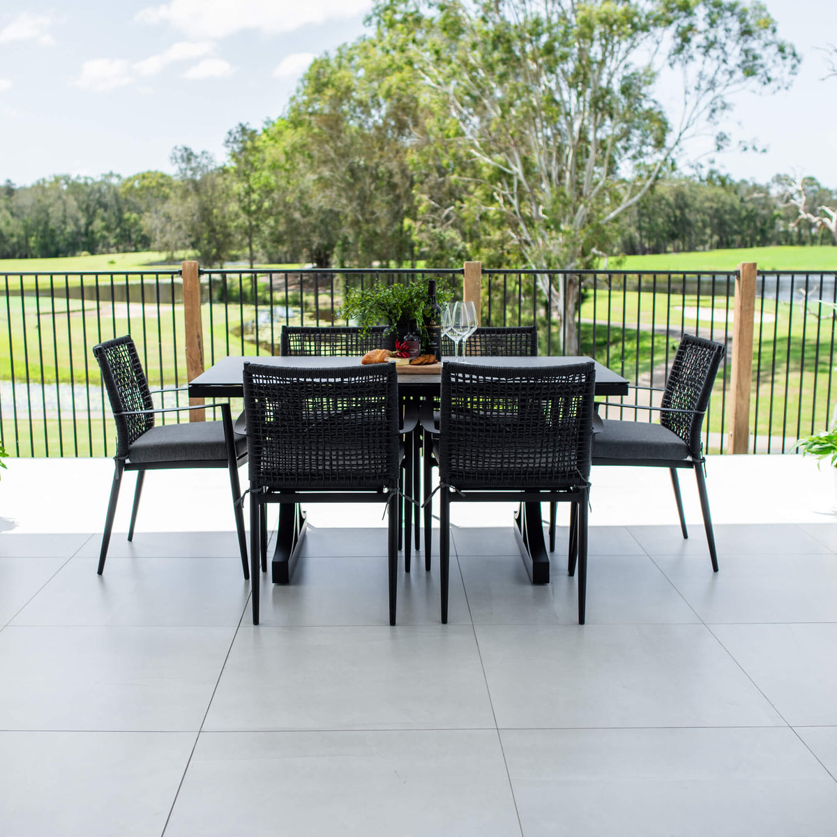 best-outdoor-furniture-Vienna Rope Chester Moon - 7pce (150x80) - Outdoor Dining Set #color_BLACK