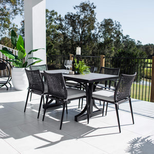 best-outdoor-furniture-Vienna Rope Chester Moon - 7pce (150x80) - Outdoor Dining Set #color_BLACK