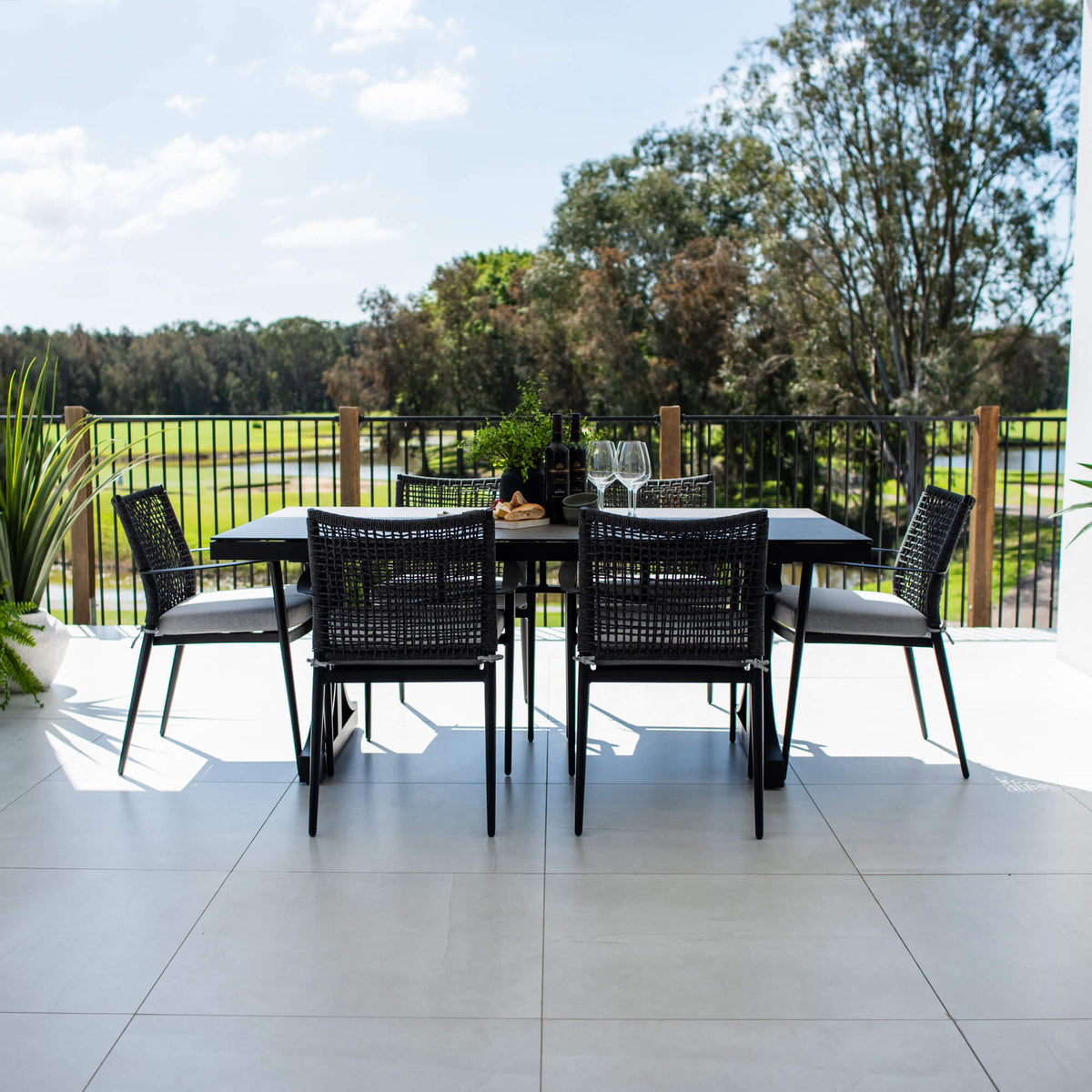 best-outdoor-furniture-Vienna Rope Chester Moon - 7pce (180x100) - Outdoor Dining Set #color_BLACK