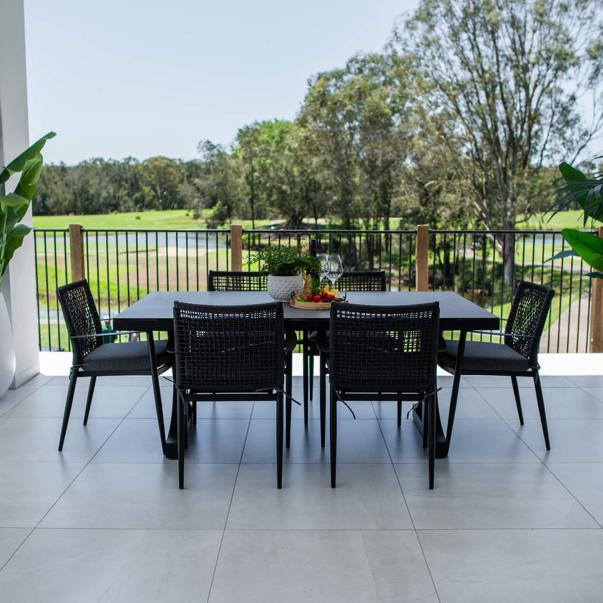 best-outdoor-furniture-Vienna Rope Chester Moon - 7pce (180x100) - Outdoor Dining Set #color_BLACK