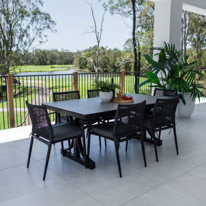 best-outdoor-furniture-Vienna Rope Chester Moon - 7pce (180x100) - Outdoor Dining Set #color_BLACK