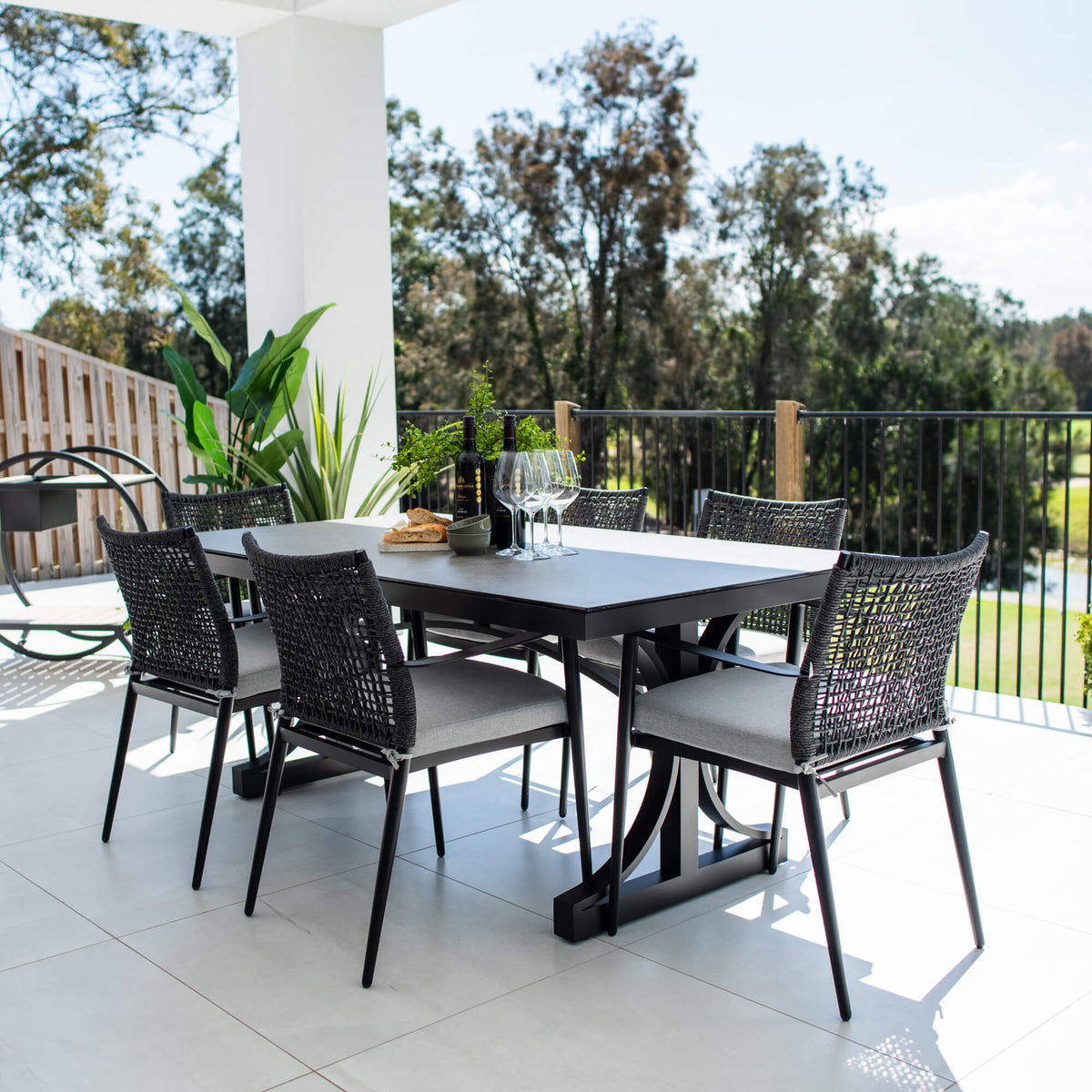 best-outdoor-furniture-Vienna Rope Chester Moon - 7pce (180x100) - Outdoor Dining Set #color_BLACK