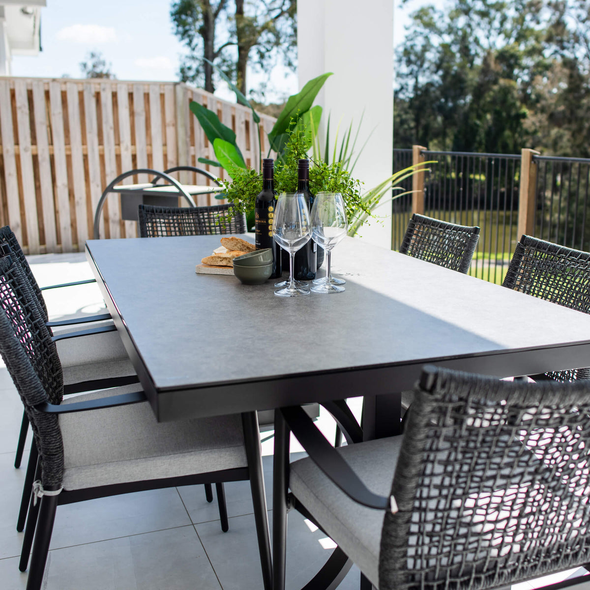 best-outdoor-furniture-Vienna Rope Chester Moon - 7pce (180x100) - Outdoor Dining Set #color_BLACK