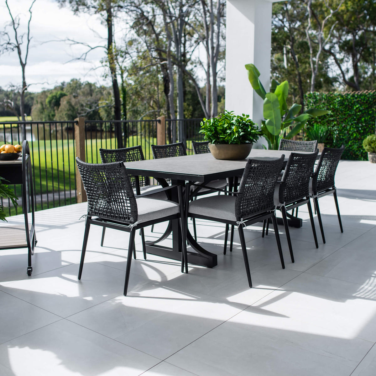 best-outdoor-furniture-Vienna Rope Chester Moon - 9pce (215x100) - Outdoor Dining Set #color_BLACK