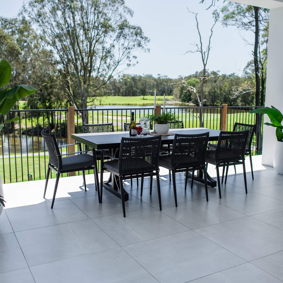 best-outdoor-furniture-Vienna Rope Chester Moon - 9pce (215x100) - Outdoor Dining Set #color_BLACK