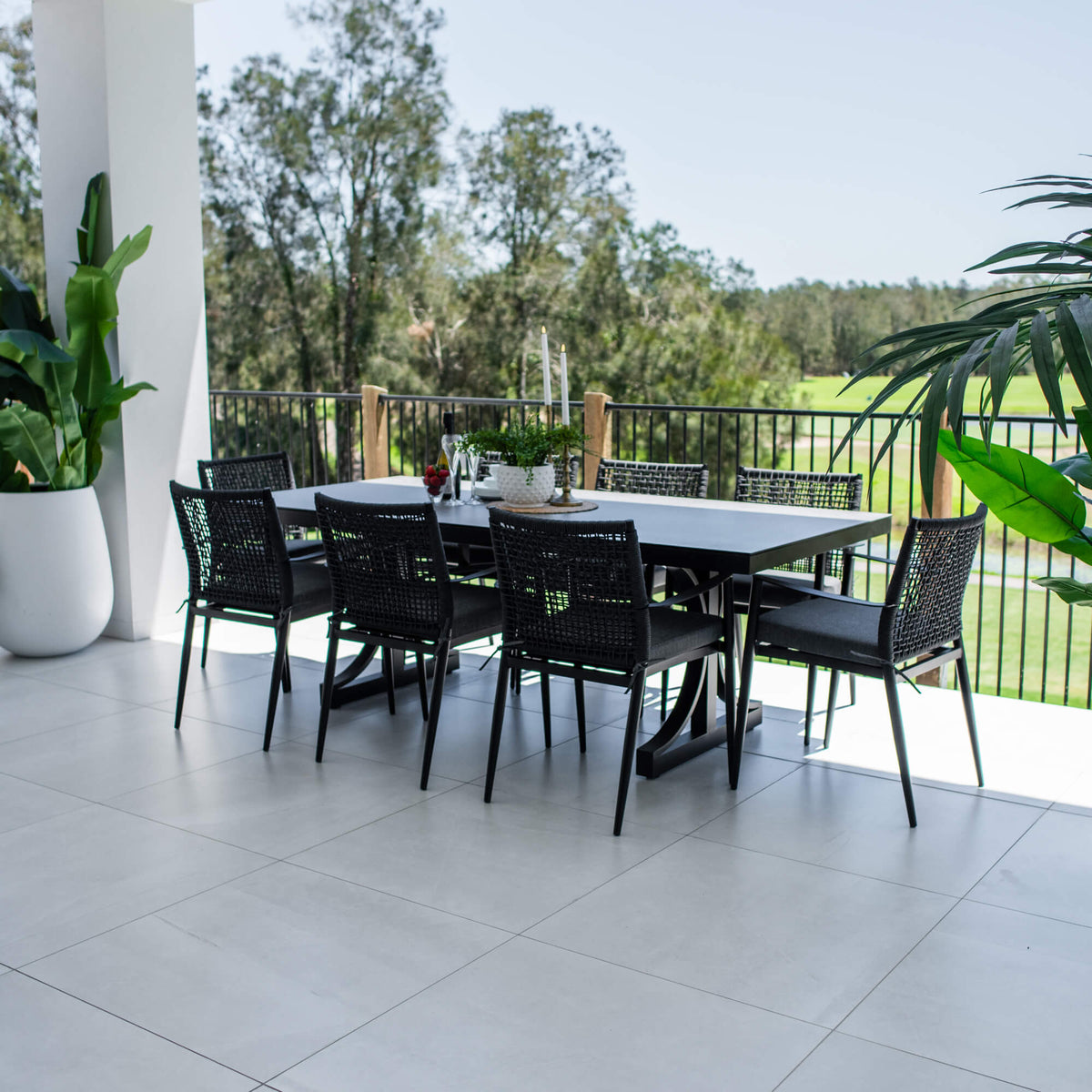 best-outdoor-furniture-Vienna Rope Chester Moon - 9pce (215x100) - Outdoor Dining Set #color_BLACK