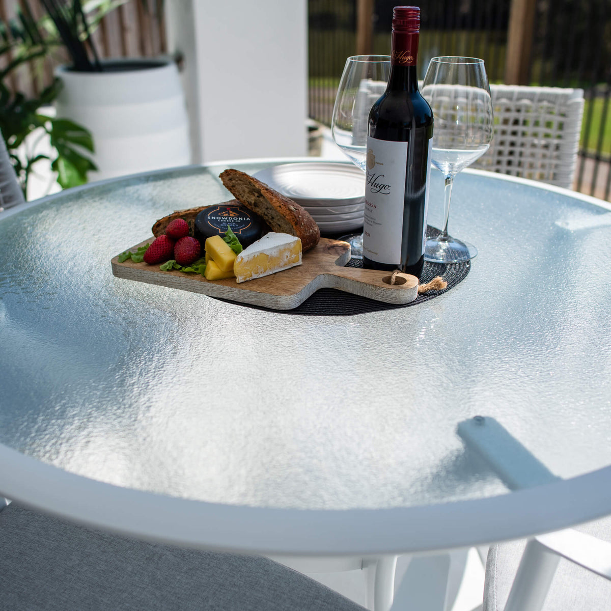 best-outdoor-furniture-Vienna Rope Coventry - 5pce (105x105) - White/Grey Outdoor Dining Set #color_WHITE