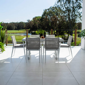 best-outdoor-furniture-Vienna Rope Malibu - 7pce (150x80) - Outdoor Dining Set #color_WHITE