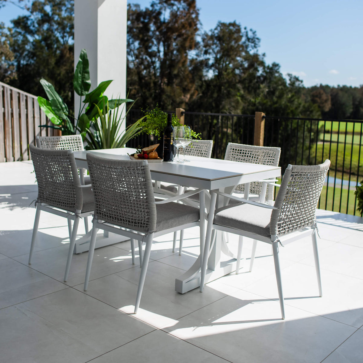 best-outdoor-furniture-Vienna Rope Malibu - 7pce (150x80) - Outdoor Dining Set #color_WHITE