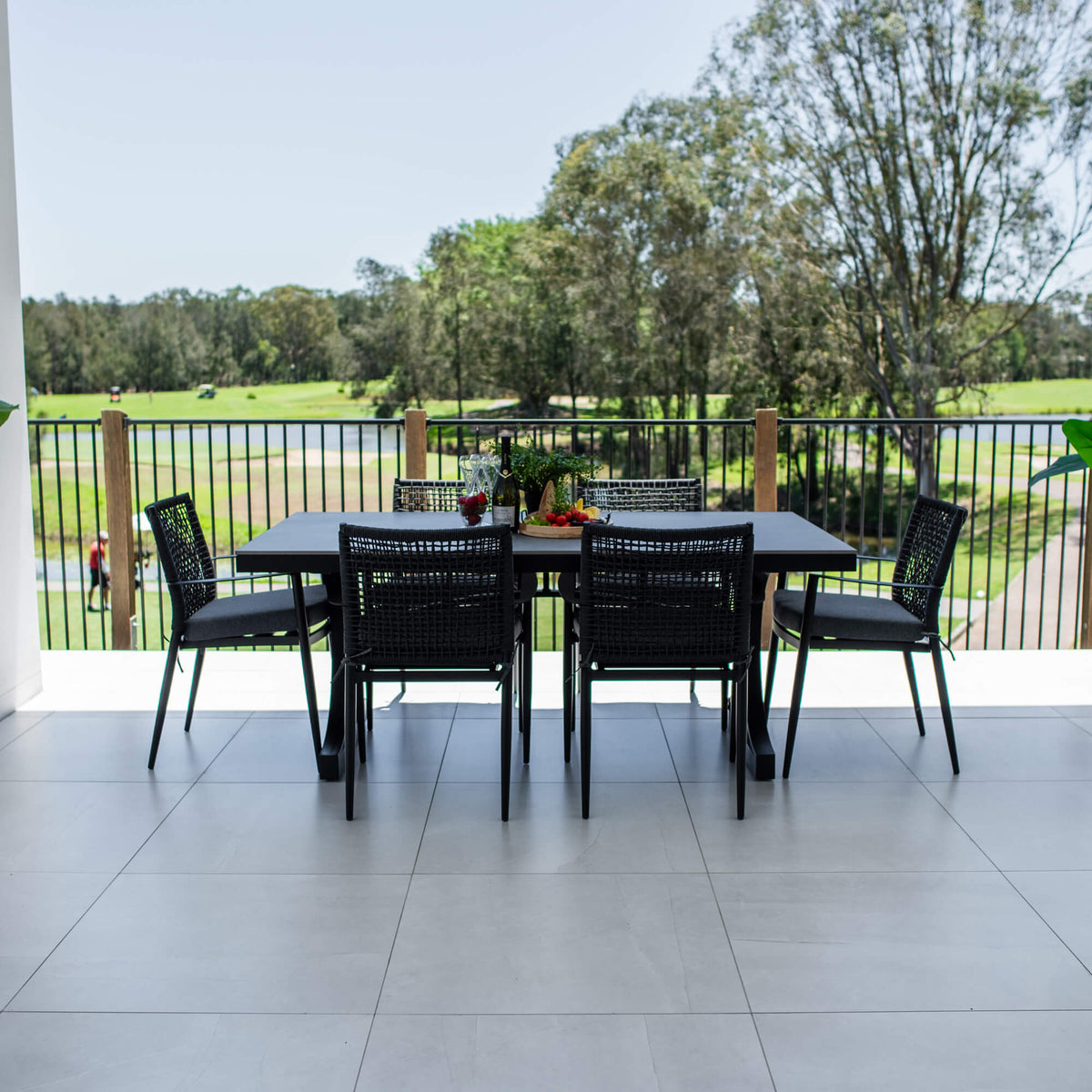 best-outdoor-furniture-Vienna Rope Malibu - 7pce (180x100) - Outdoor Dining Set #color_BLACK