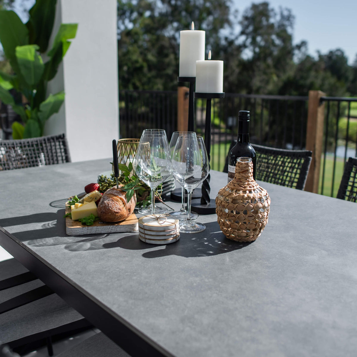 best-outdoor-furniture-Vienna Rope Malibu - 7pce (180x100) - Outdoor Dining Set #color_BLACK