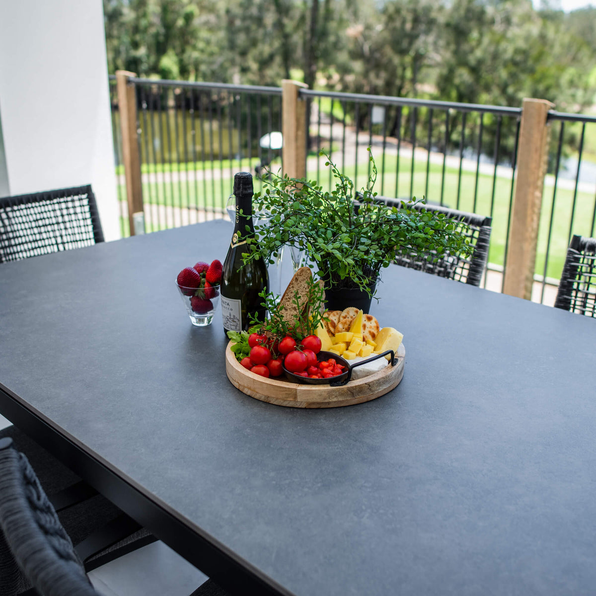 best-outdoor-furniture-Vienna Rope Malibu - 7pce (180x100) - Outdoor Dining Set #color_BLACK