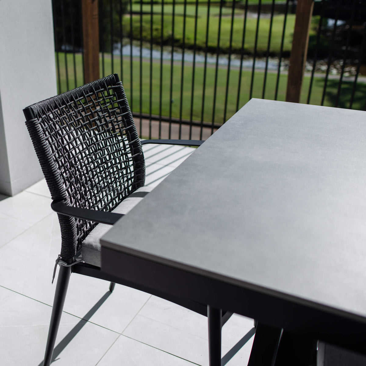 best-outdoor-furniture-Vienna Rope Malibu - 7pce (180x100) - Outdoor Dining Set #color_BLACK