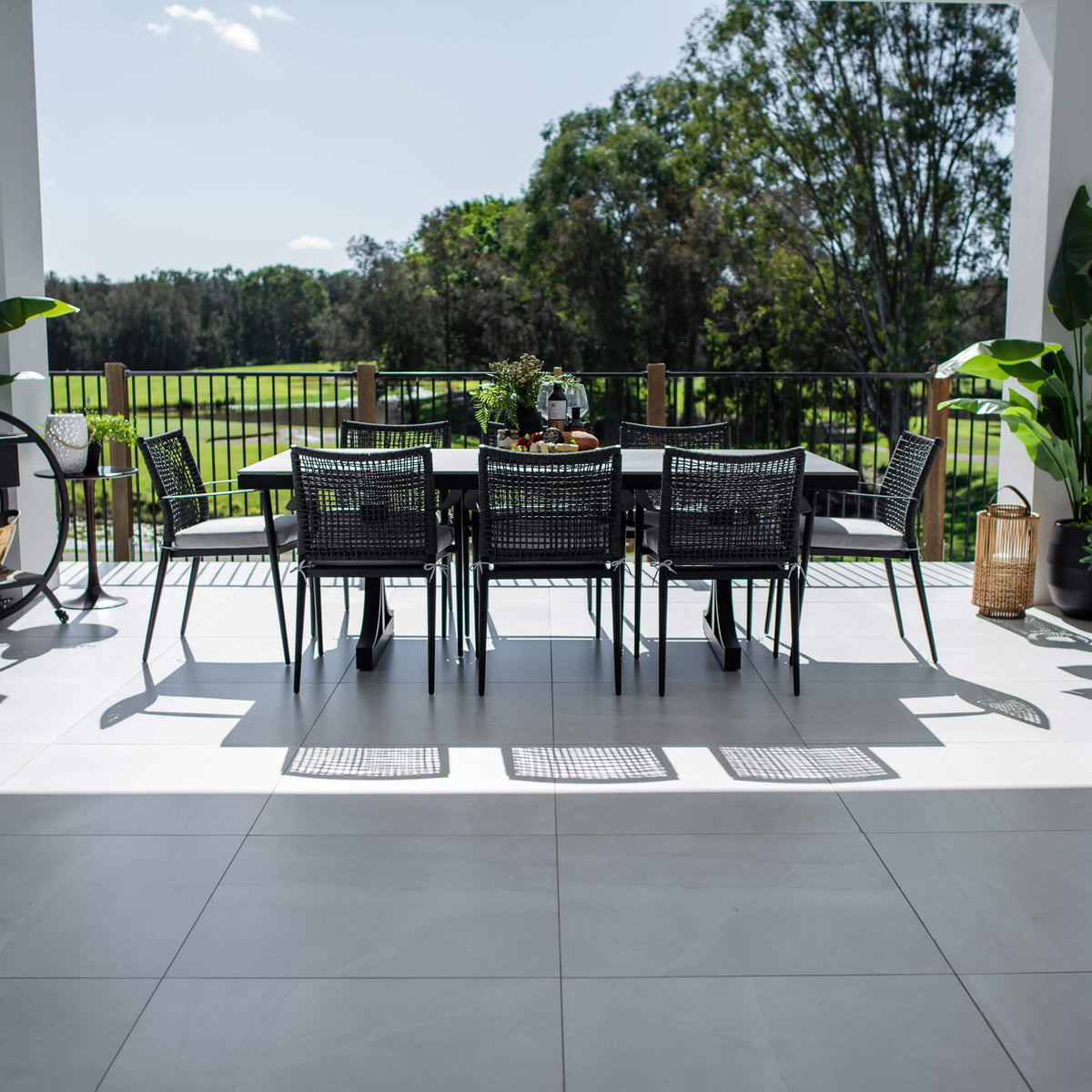 best-outdoor-furniture-Vienna Rope - Sinter Coastmoon - 9pce Outdoor Dining Set (215cm) WhiteTop on White Frame #color_BLACK