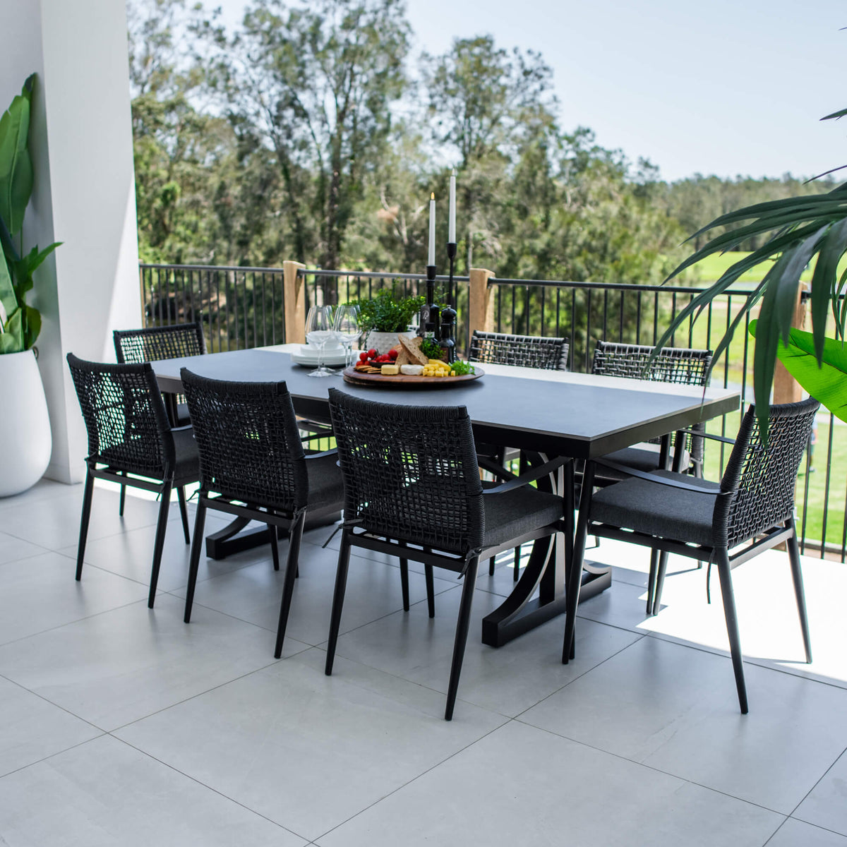 best-outdoor-furniture-Vienna Rope Malibu - 9pce (215x100) - Outdoor Dining Set