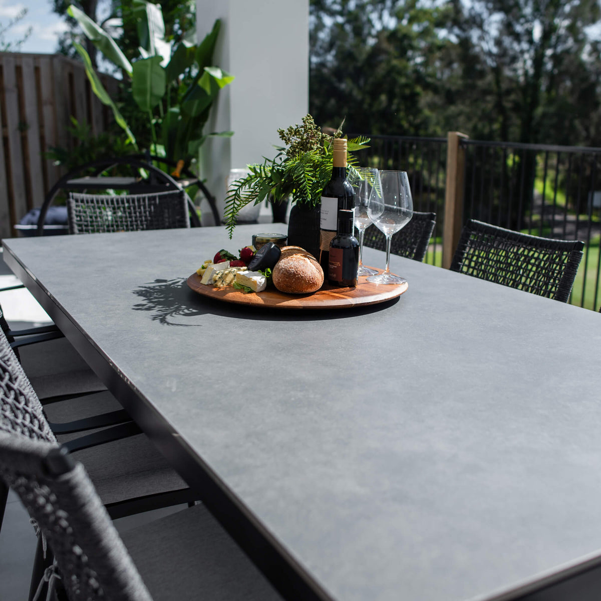 best-outdoor-furniture-Vienna Rope - Sinter Coastmoon - 9pce Outdoor Dining Set (215cm) WhiteTop on White Frame #color_BLACK