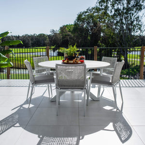 best-outdoor-furniture-Vienna Rope Malibu Round - 7pce (150x150) - Outdoor Dining Set #color_WHITE 