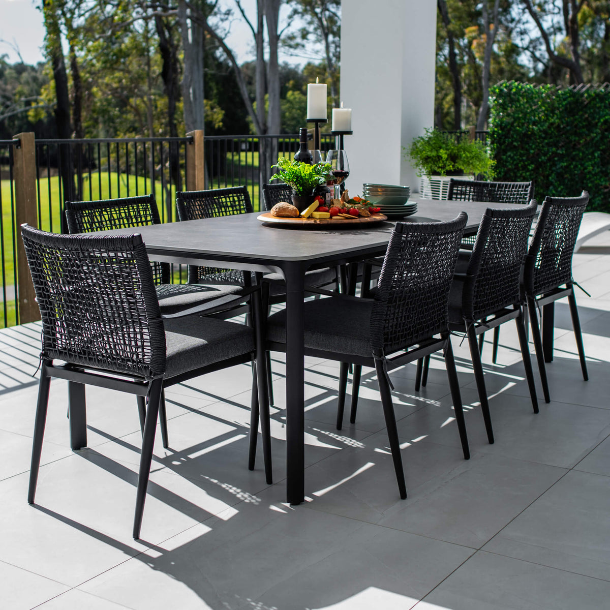 best-outdoor-furniture-Vienna Rope York - 9pce (220x100) - Outdoor Dining Set #color_BLACK-CHARCOAL