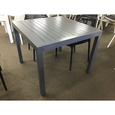 Aluminium Slat - Outdoor Table (90x90cm) GUNMETAL