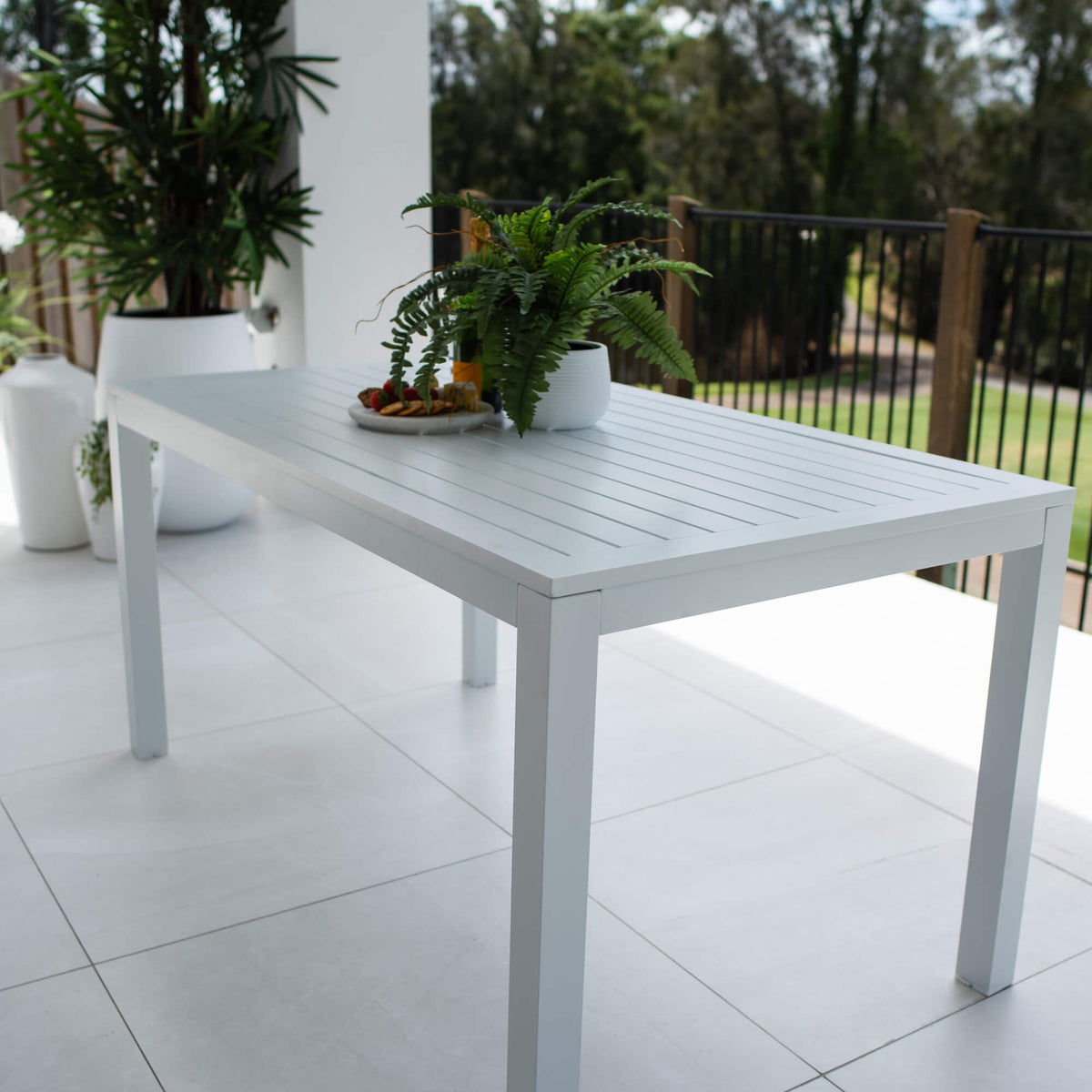Aria - (150x80) - Outdoor Dining Table (10556)  #color_WHITE