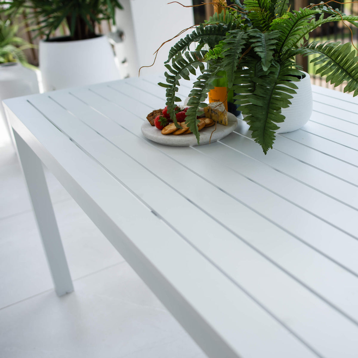 Aria - (150x80) - Outdoor Dining Table (10556)  #color_WHITE