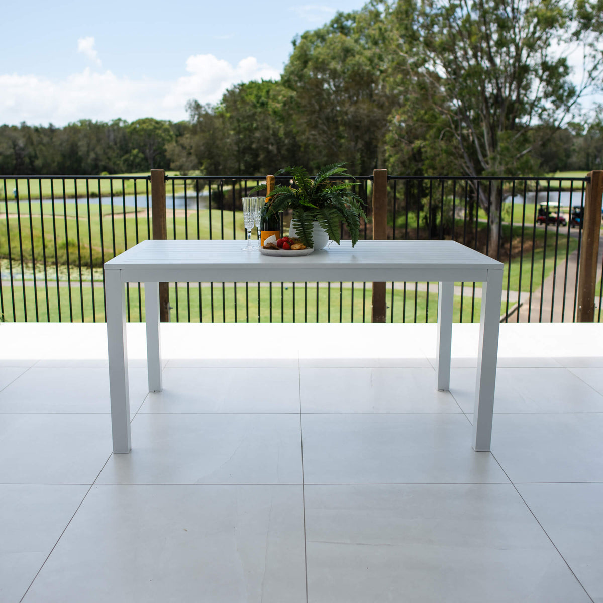 Aria - (150x80) - Outdoor Dining Table (10556)  #color_WHITE