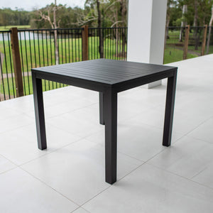 best-outdoor-furniture-Aluminium Slat - Outdoor Table (90x90cm) #color_BLACK