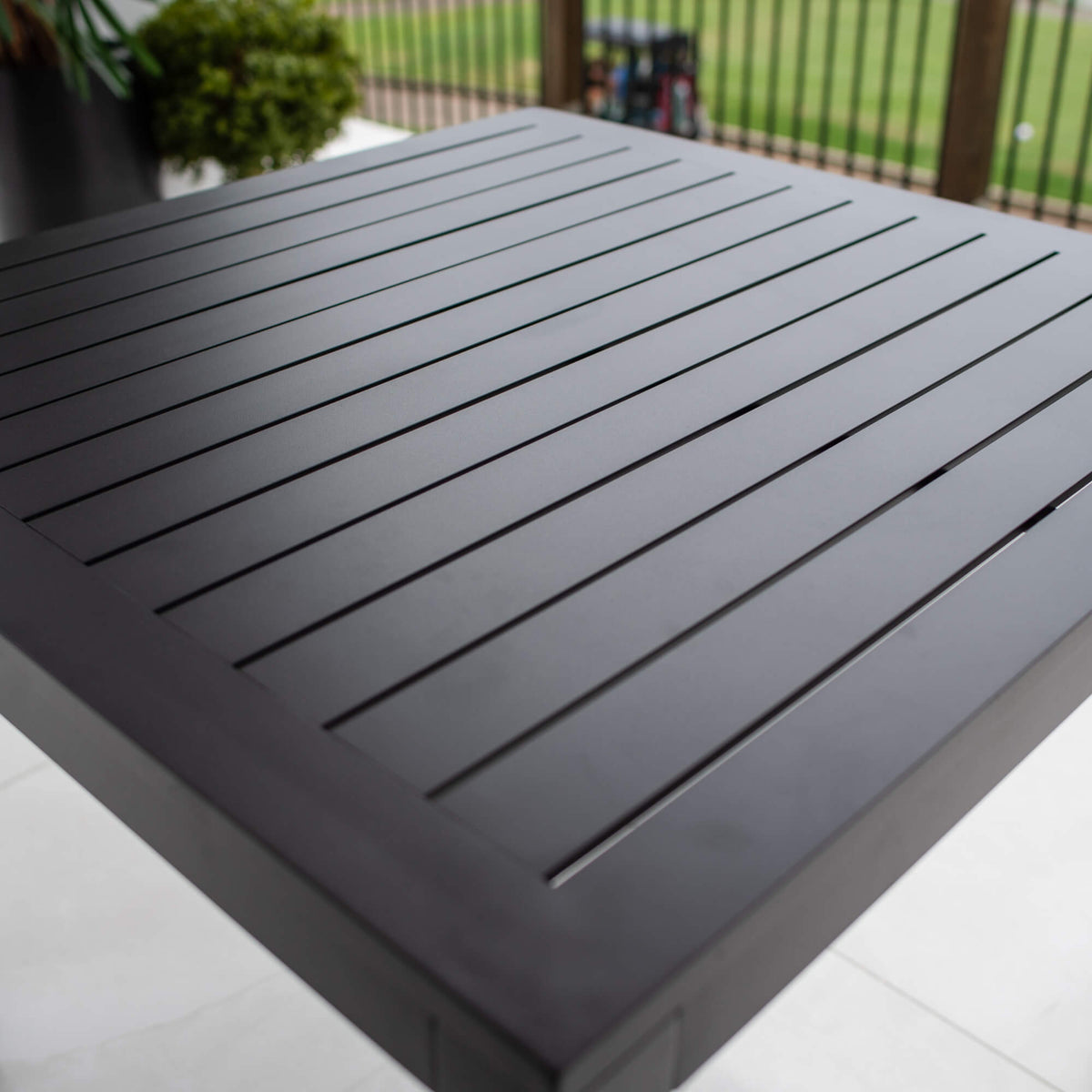 best-outdoor-furniture-Aluminium Slat - Outdoor Table (90x90cm) #color_BLACK