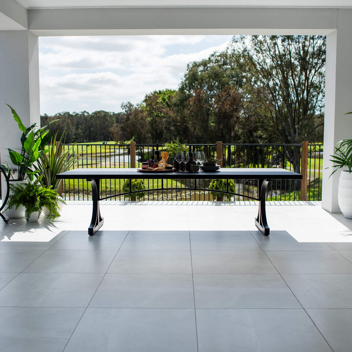 best-outdoor-furniture Bergen - (280x100) - Outdoor Dining Table #color_BLACK