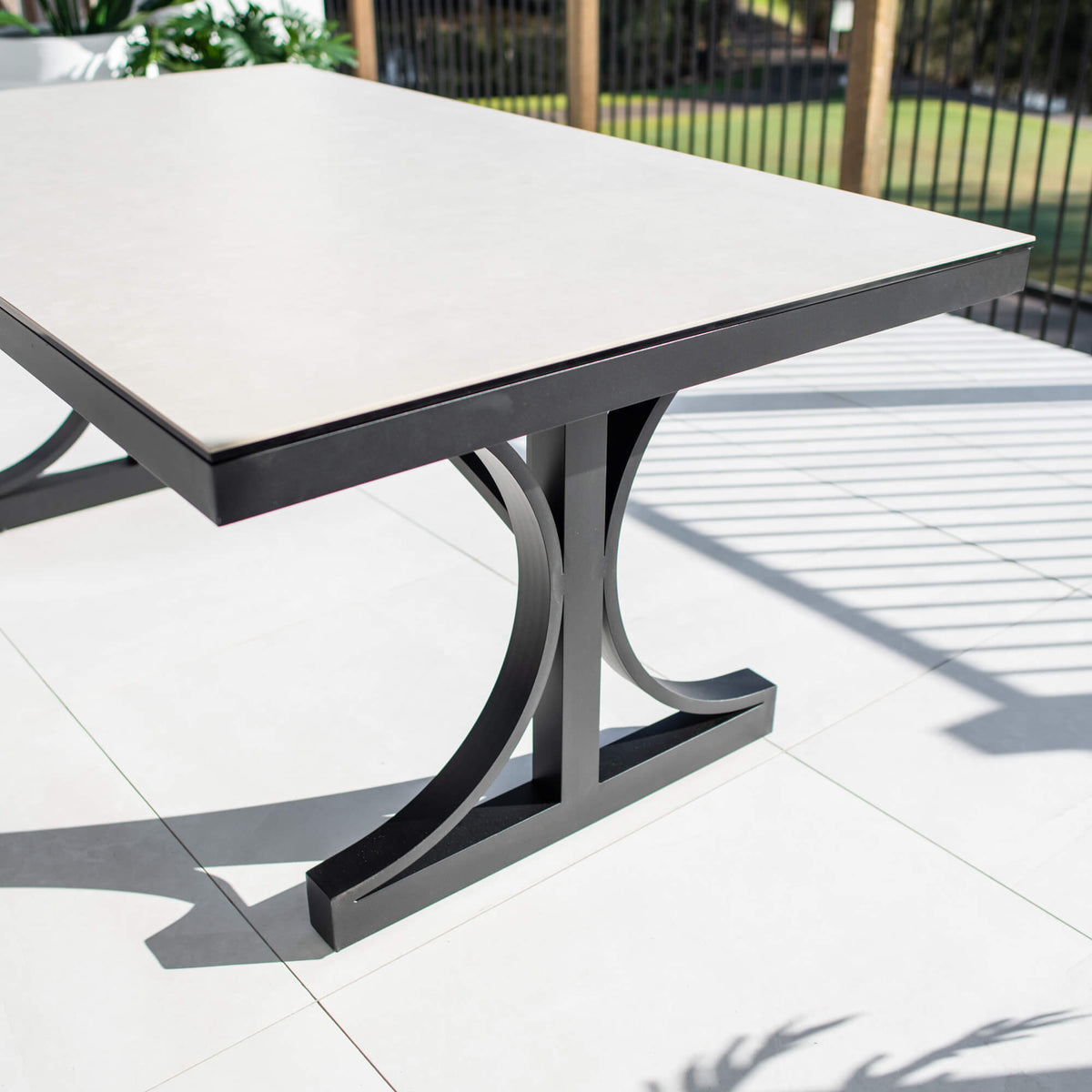 best-outdoor-furniture-Ceramic - (180x100) - Outdoor Dining Table #color_BLACK