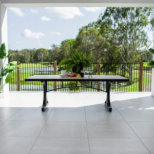 best-outdoor-furniture-Ceramic - (220x100) - Outdoor Dining Table #color_BLACK